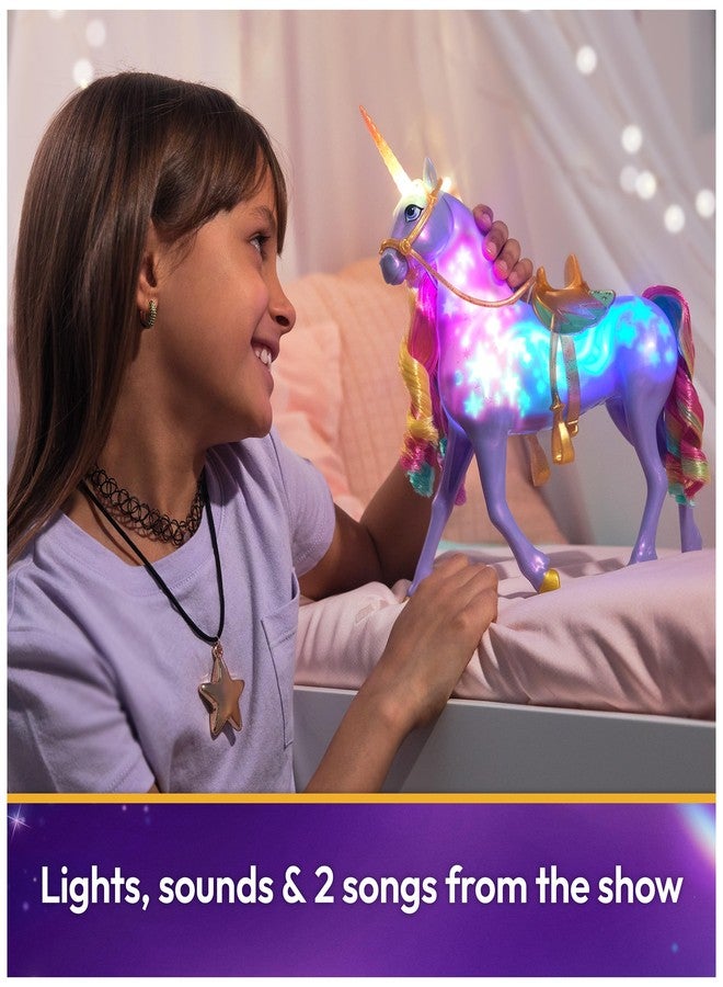 Unicorn Academy أكاديمية يونيكورن، لعبة يونيكورن تفاعلية مضيئة بألوان قوس قزح مع أضواء وأصوات وموسيقى، دمى وألعاب يونيكورن للبنات من عمر 4 سنوات فما فوق - Image 3